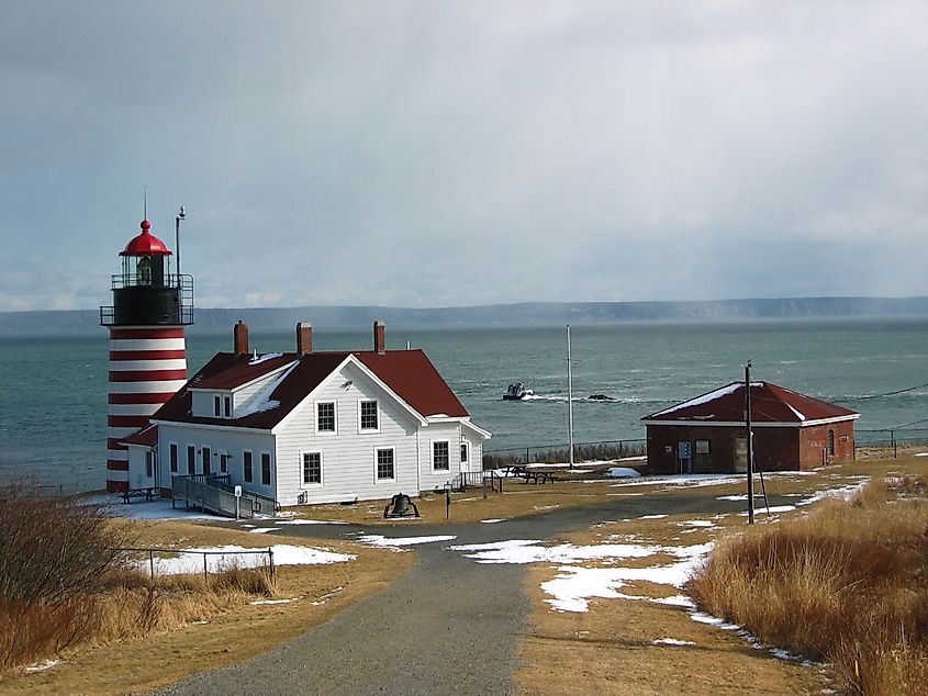 West Quoddy Lighthouse in Lubec, Maine.