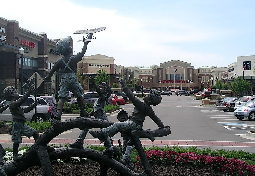 Sculpture at Providence Shopping Center in Mt. Juliet, Tennessee.