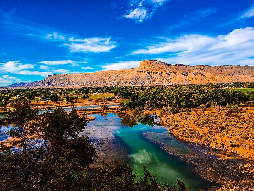 The Colorado River at Grand Mesa, Colorado