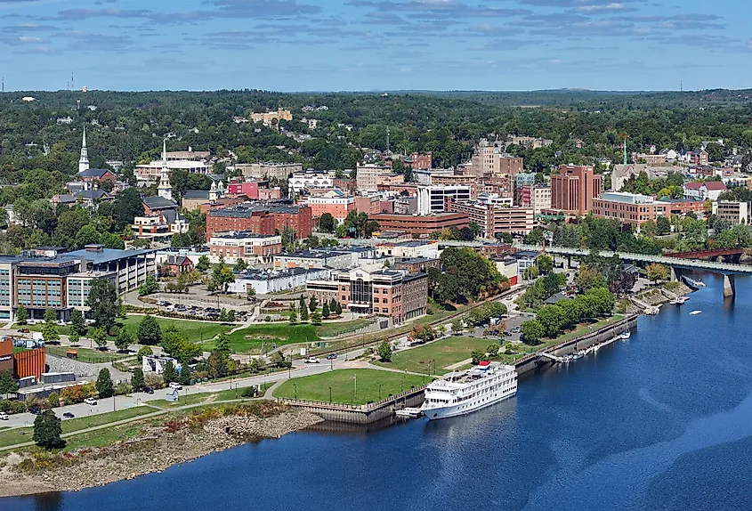 Overlooking Bangor, Maine.