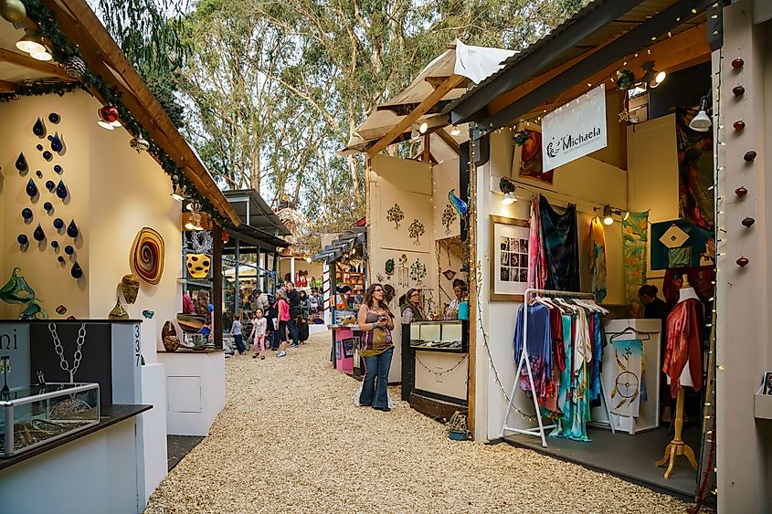 Sawdust Art Winter Festival in Laguna Beach, California.