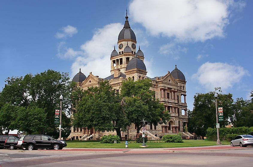 Denton County Courthouse in Denton, Texas.