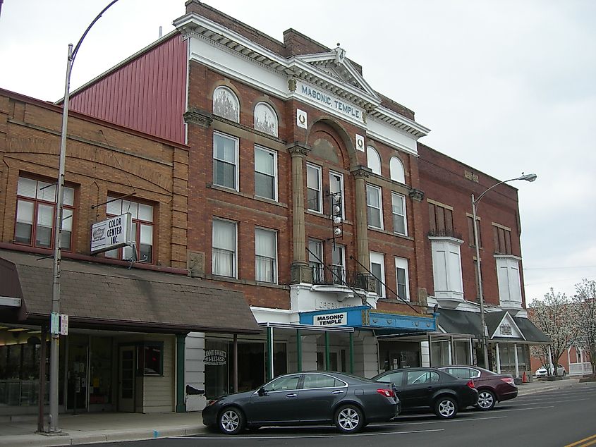 Willard Masonic Temple & Opera House in Willard, Ohio, a historic building with classic architectural details