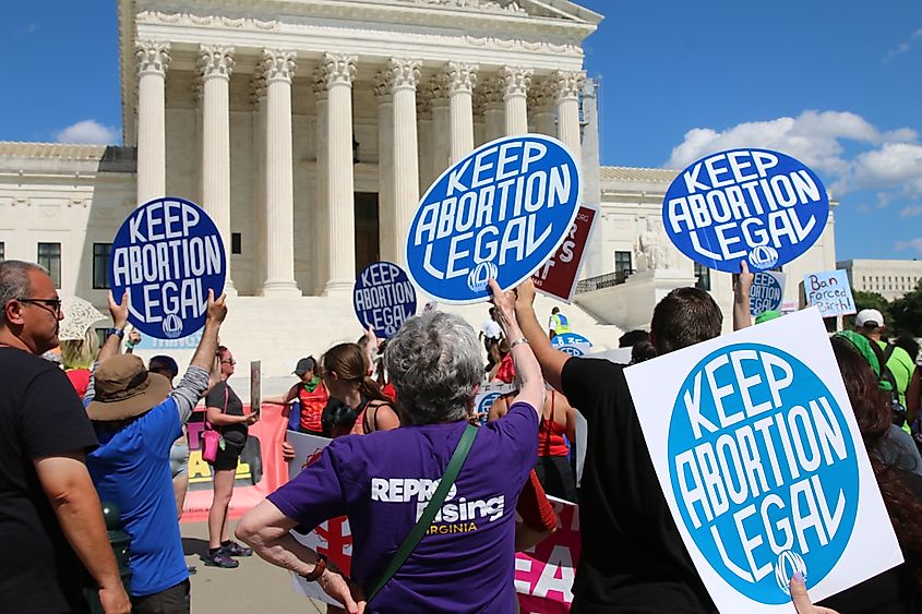 Women Protest Outside the Supreme Court of the United States. Image Credit Michael Angelo Diao via Shutterstock.