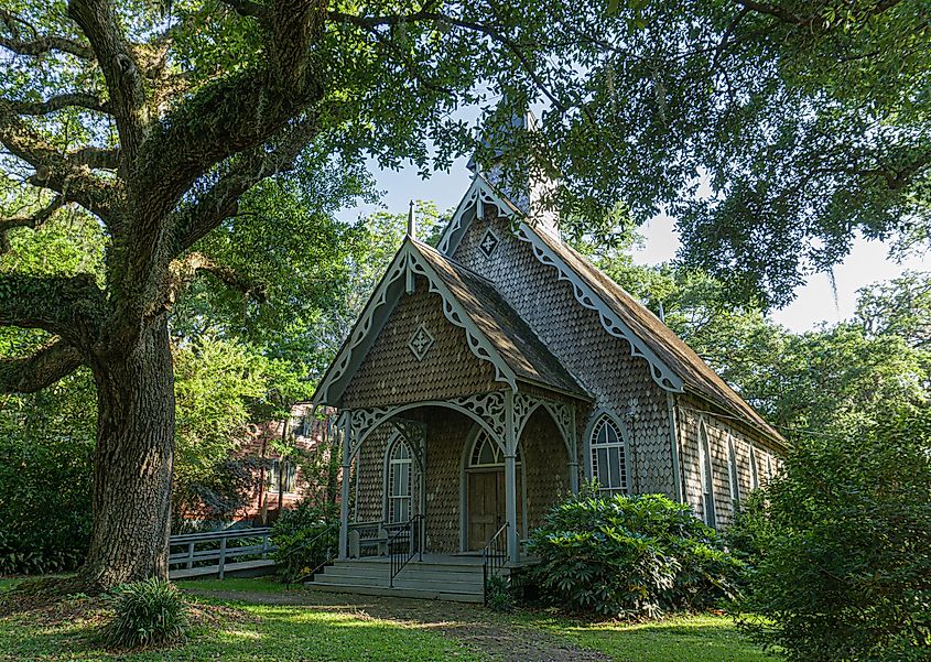 Historic St. James-Santee Episcopal Church in McClellanville, South Carolina.