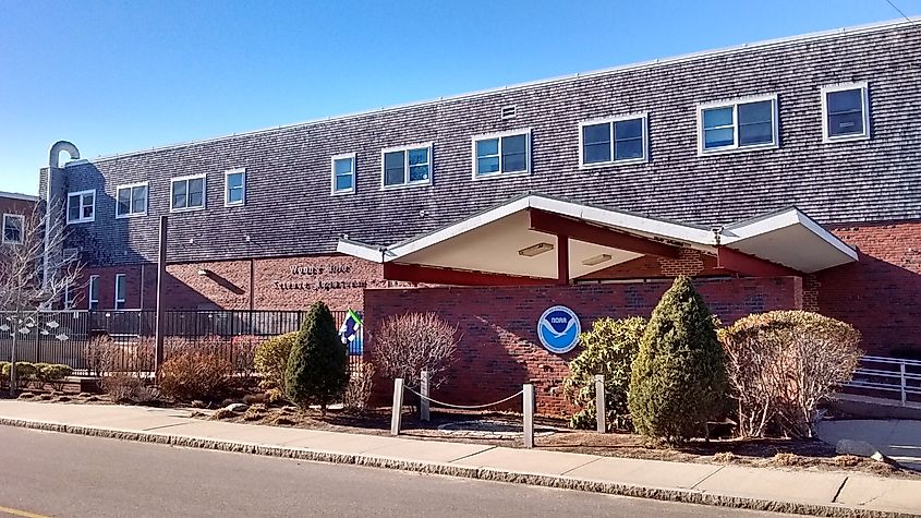 Front facade of the Woods Hole Science Aquarium