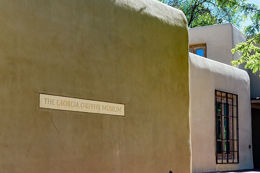 Georgia O'Keeffe Museum in downtown Santa Fe, New Mexico.