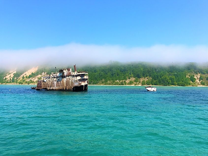 Shipwreck of the Francisco Morazan off the southern shore of South Manitou Island