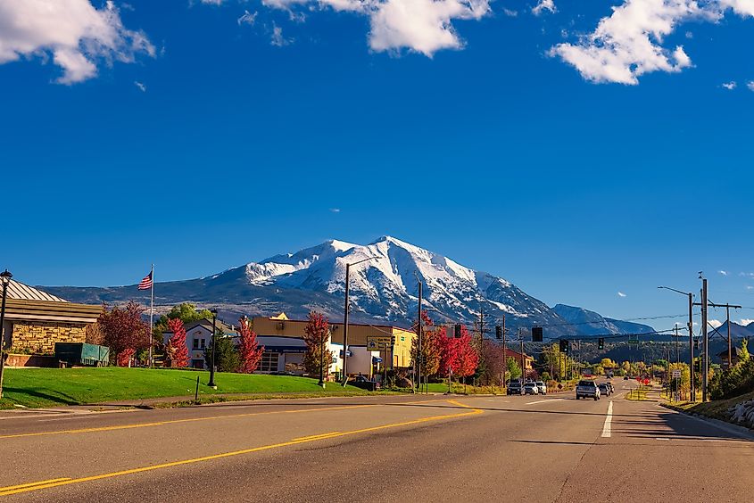 Mount Sopris near Carbondale, Colorado.