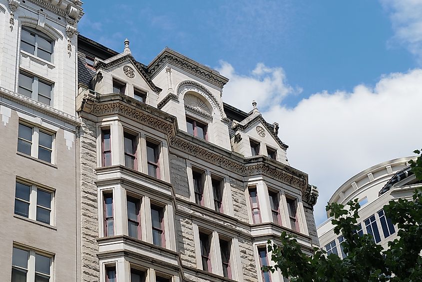 The former Baltimore Sun Building on F Street. Editorial credit: Phil Pasquini / Shutterstock.com