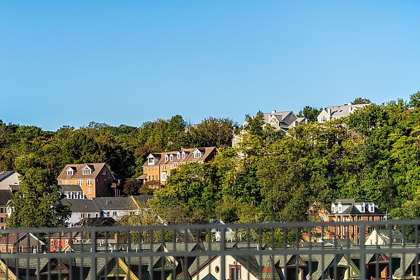 Historic town of Occoquan neighborhood in northern Virginia