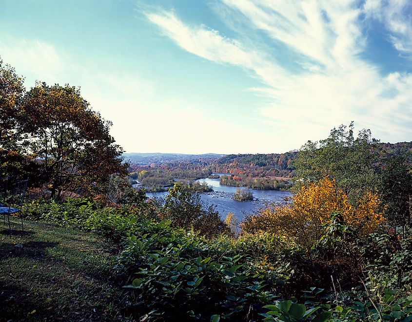 Lehigh River as seen from the Appalachian Trail near Palmerton, Pennsylvania.