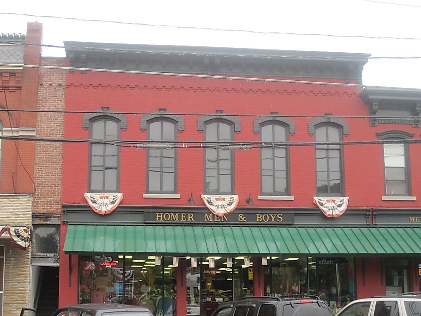 Clothing store in Homer, New York.