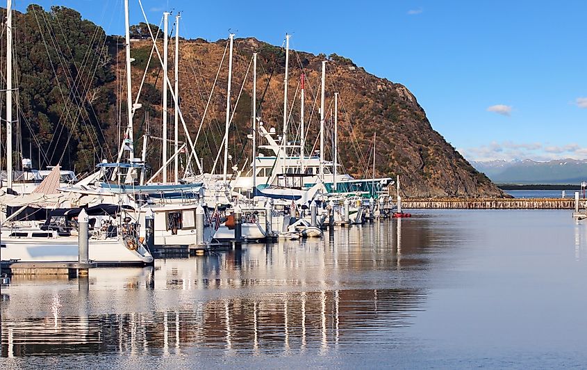 View of Anacortes marina.