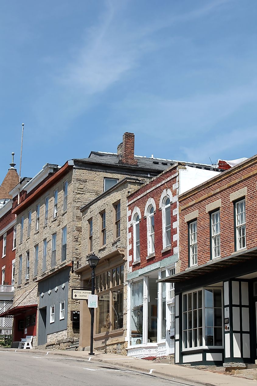 View of High Street in downtown Mineral Point, WI. Editorial credit: dustin77a / Shutterstock.com