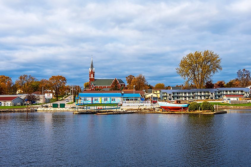The beautiful coast of Algoma, Wisconsin.
