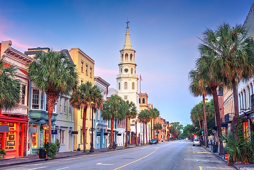 The historic district in Charleston, South Carolina