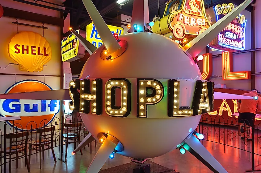 Inside the American Sign Museum.