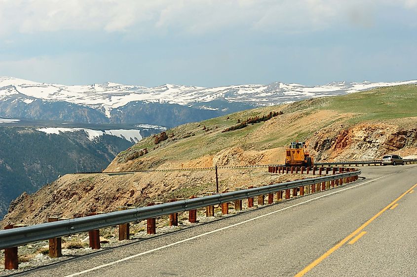 Heading down Beartooth Pass into Montana.