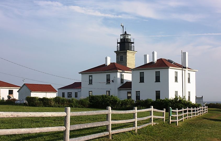 Lighthouse in Jamestown, Rhode Island.