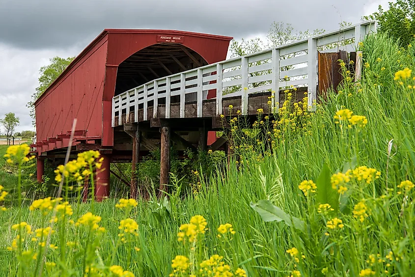 Roseman Covered Bridge in Winterset, Iowa.