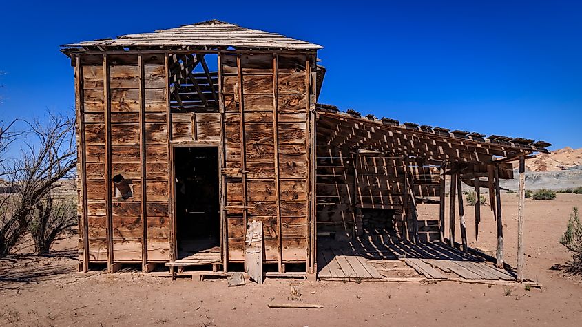 A rustic cabin near Hanksville, Utah.