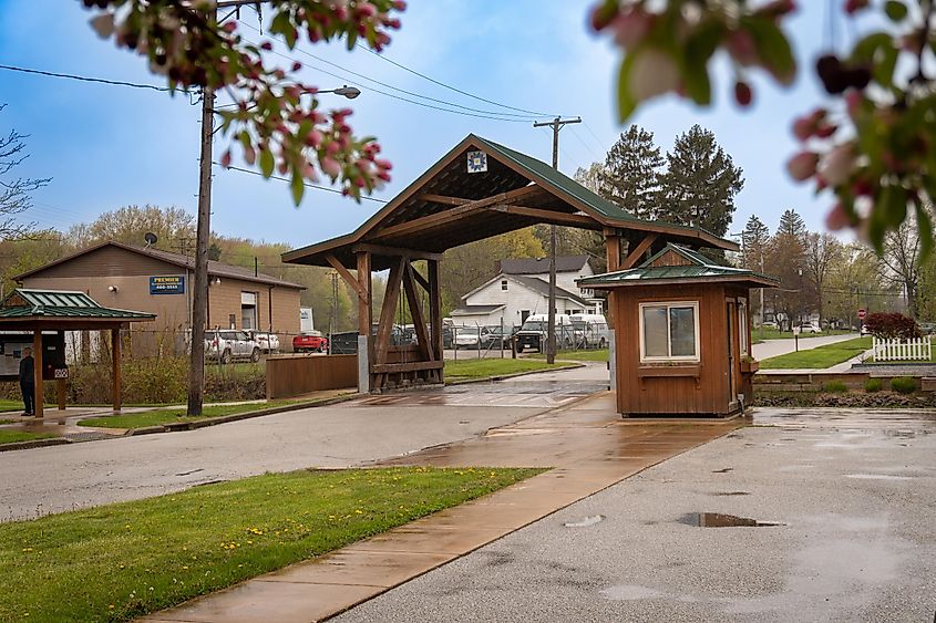 The West Liberty Covered Bridge in Geneva, Ohio.