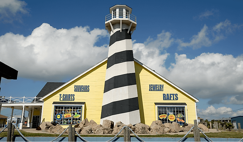 Lighthouse shop exterior in Port Aransas.