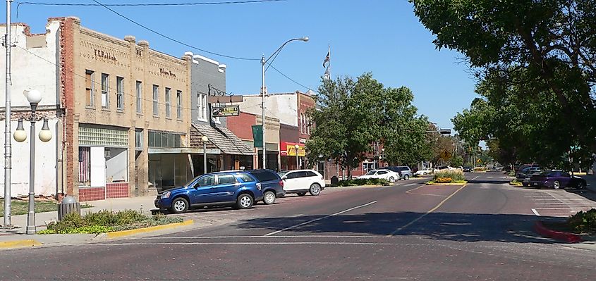 Downtown Alliance, Nebraska, looking north up Box Butte Avenue from 2nd Street.