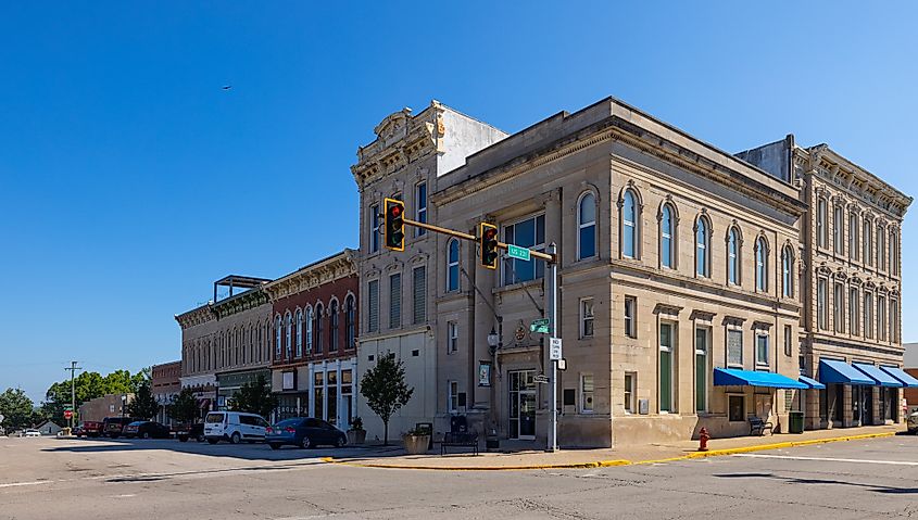 Greencastle, Indiana, USA: The business district on Indiana Street.