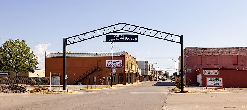 Downtown Poteau, Oklahoma.