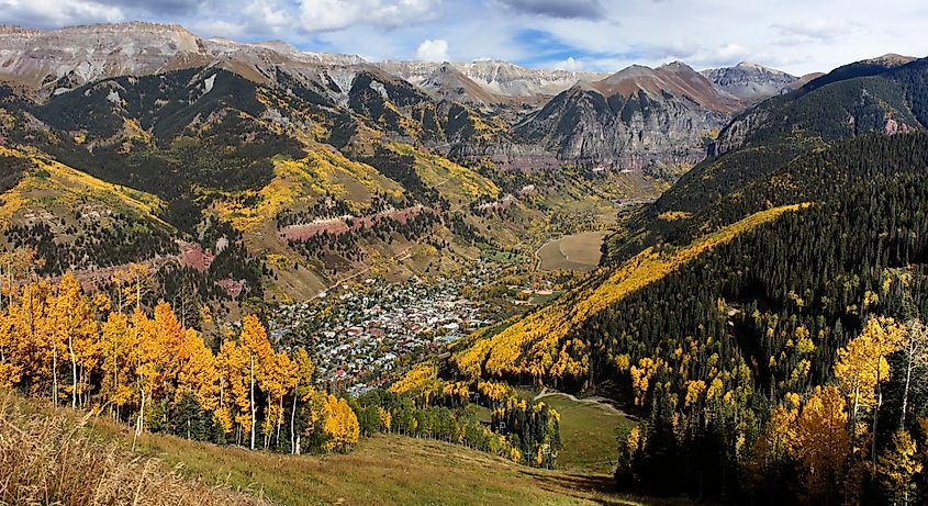 View of Telluride in Colorado.