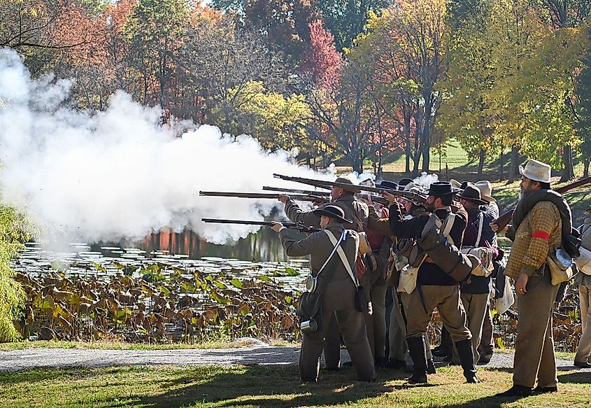 Reenactment of the Battle of Lexington.