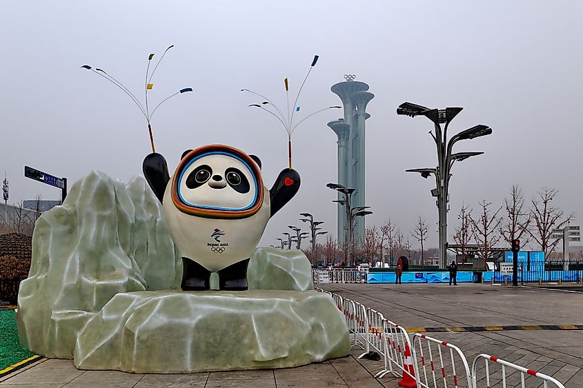 Bing Dwen Dwen, the mascot of Beijing 2022 Winter Olympics