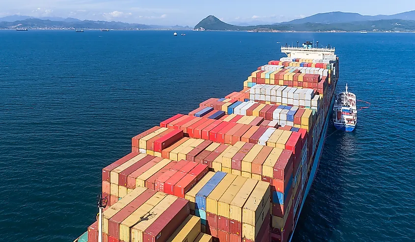 A cargo ship in Nakhodka, Russia.