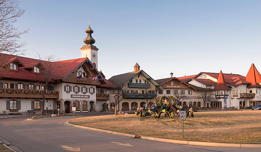 Bavarian-style homes in the Michigan town of Frankenmuth.