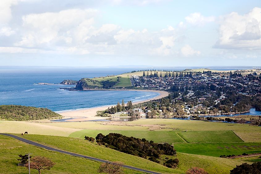 Coastal view of Kiama, New South Wales