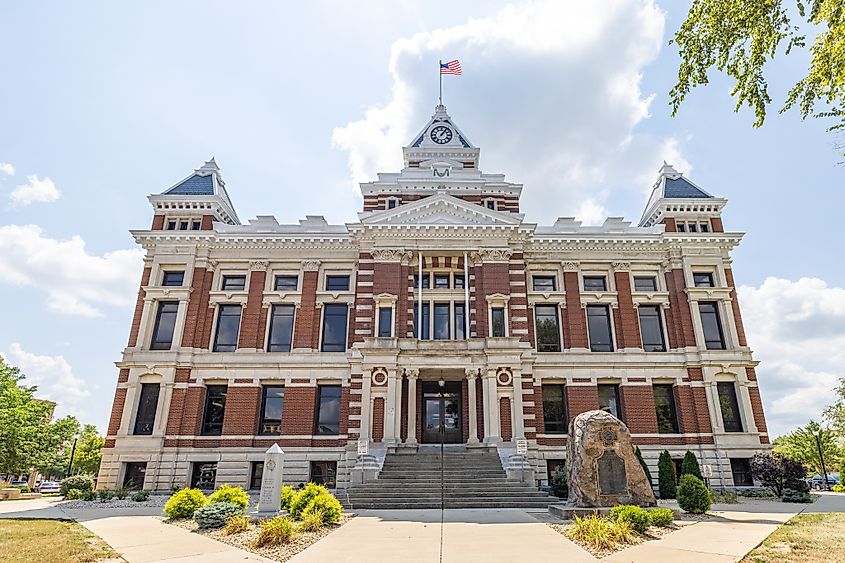 Franklin, Indiana, USA: The Johnson County Courthouse.