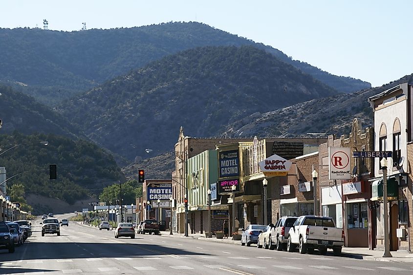 View of Aultman Street in Ely, Nevada, USA