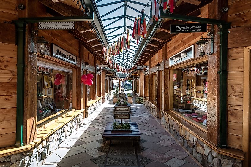 Shopping stores in Villa La Angostura, Patagonia, Argentina.