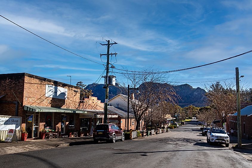 A quaint street in Gloucester, New South Wales.