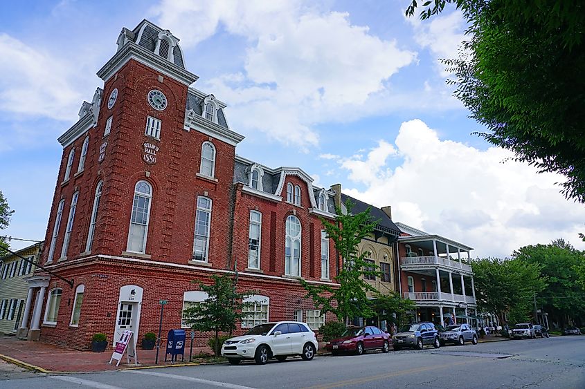 View of the historic town of Chestertown, Maryland