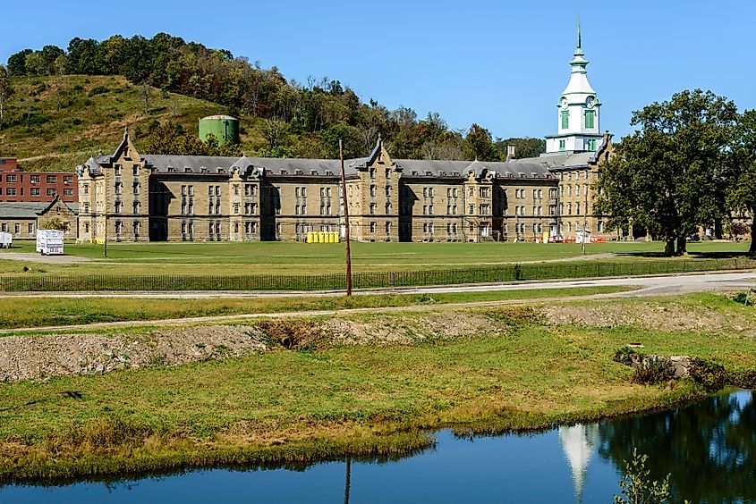 The Trans-Allegheny Lunatic Asylum in Weston, West Virginia.