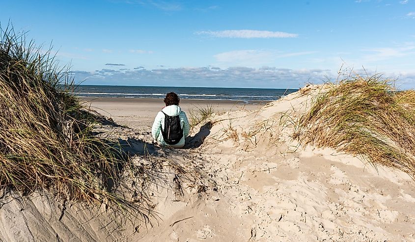 Relaxed beach holiday on Ameland in the Netherlands.