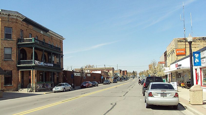 South Main Street in Yale, Michigan.