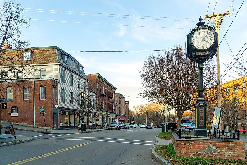 Main Street and South Street in Beacon, New York