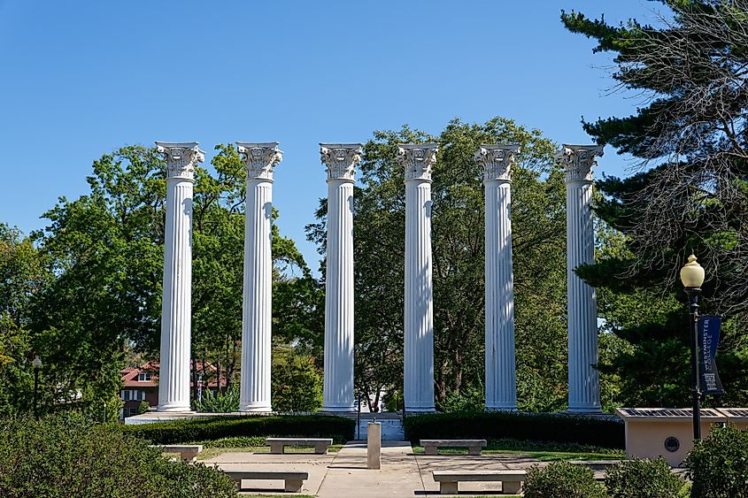 Remains of the original Westminster Hall at Westminster College in Fulton, Missouri.