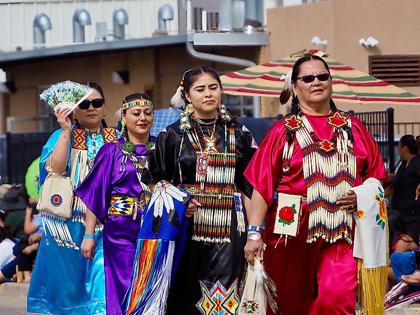 The annual Inter-Tribal Indian Ceremonial Parade in Gallup, New Mexico. Editorial credit: Pixel Doc / Shutterstock.com