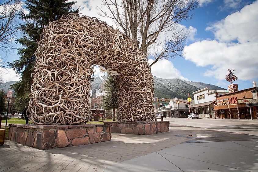 The Antler Arch in Jackson Hole, Wyoming.