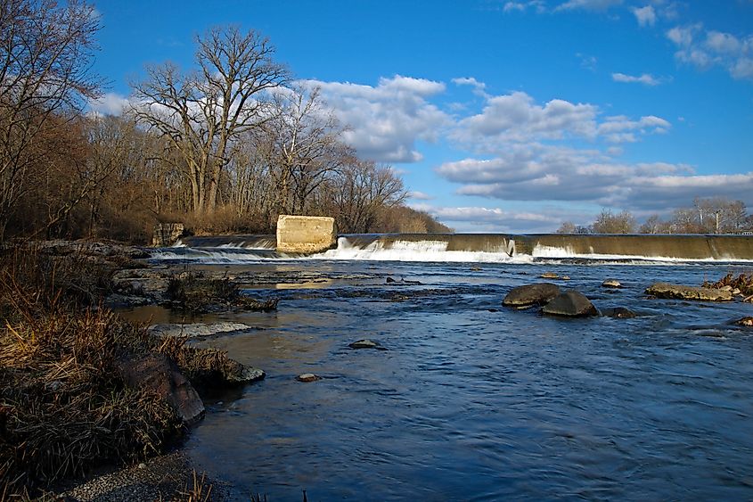 A dam in the Eel River, Logansport.